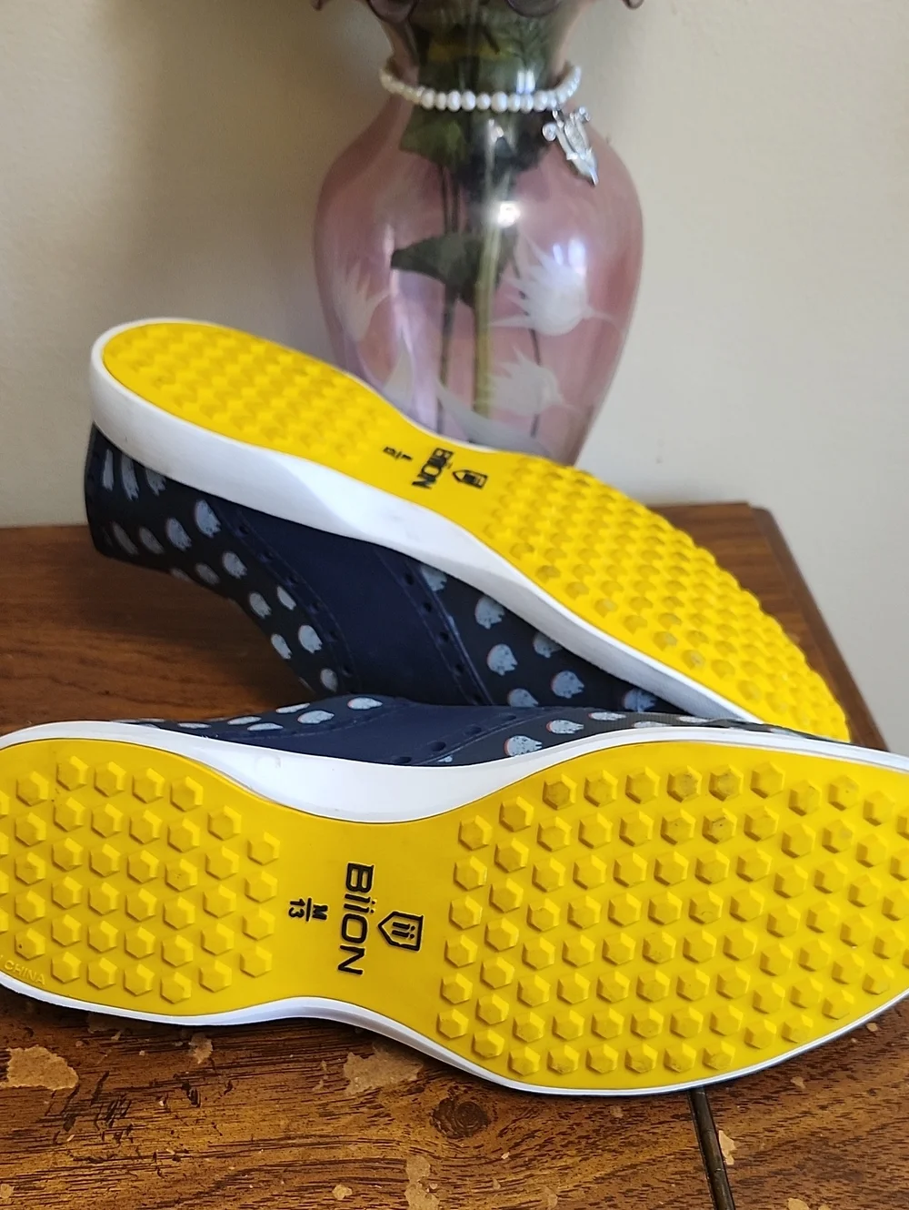 Men's Navy Patterned Slip-On Casual Loafers